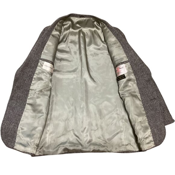 VTG HARRIS TWEED SPORT COAT SZ 40R GRAY 2 BUTTON FULLY LINED MENS - Picture 3 of 6